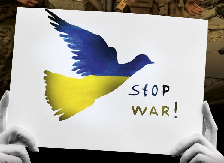 Manifestacja w drugą rocznicę inwazji Rosji na Ukrainę